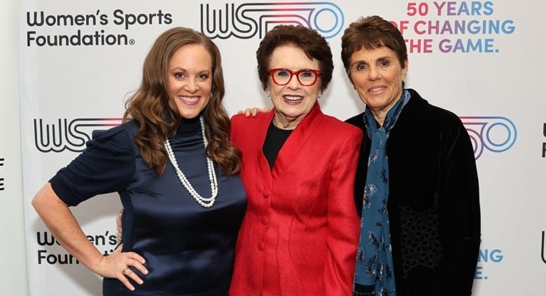 Danette Leighton, Billie Jean King and Ilana Kloss attend the 2024 Women's Sports Foundation's Annual Salute To Women In Sports at Cipriani Wall Street on Oct. 16, 2024 in New York City.