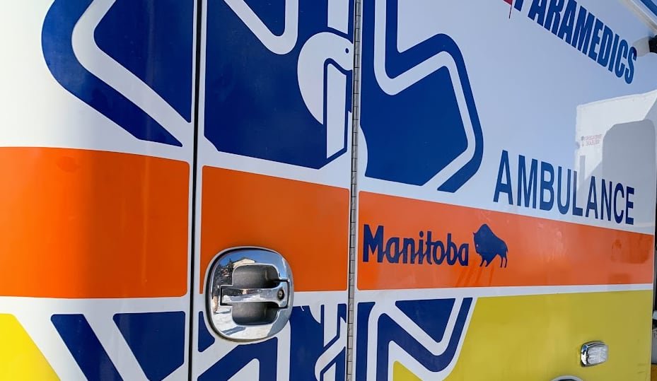 Close up of the side of an ambulance