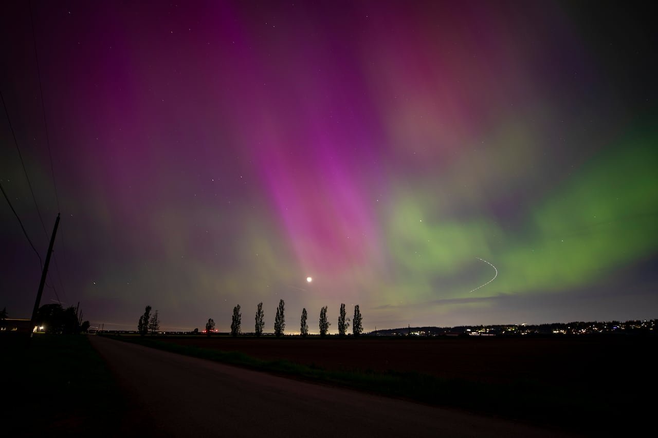 An aurora borealis.