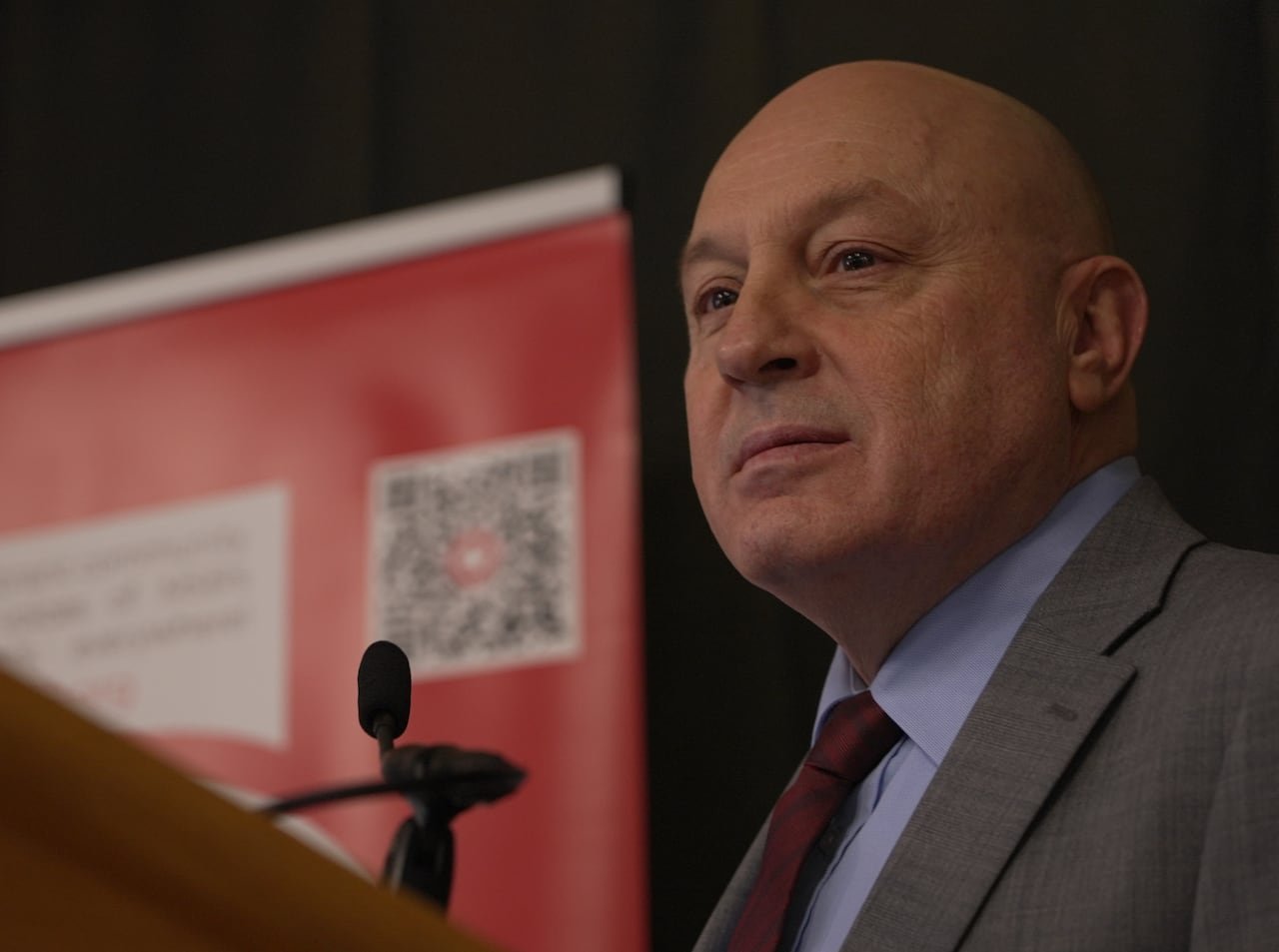 An image of Joseph Iuso,  executive director of the Canadian Money Services Business Association, speaking